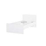 Letto singolo Fanny, Sommier per camera da letto, Giroletto per stanza, Struttura porta materasso, 96x197 h80 cm, Bianco