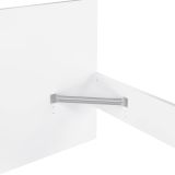 Letto singolo Fanny, Sommier per camera da letto, Giroletto per stanza, Struttura porta materasso, 96x197 h80 cm, Bianco