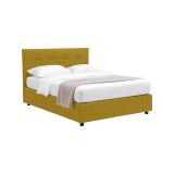 Letto Singolo Giallo Ocra Sfoderabile Contenitore, Dimensione Materasso 90x190 cm - Fiumalbo