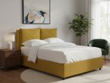 Letto Singolo Giallo Ocra Sfoderabile Contenitore, Dimensione Materasso 90x190 cm - Ripi