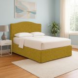 Letto Singolo Giallo Ocra Sfoderabile Contenitore, Dimensione Materasso 90x200 cm - Copparo