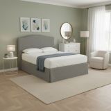 Letto Singolo Grigio Cenere Sfoderabile Contenitore, Dimensione Materasso 90x190 cm - Orvieto