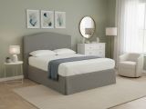 Letto Singolo Grigio Cenere Sfoderabile Contenitore, Dimensione Materasso 90x190 cm - Orvieto