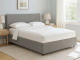 Letto Singolo Grigio Cenere Sfoderabile Contenitore, Dimensione Materasso 90x190 cm - Quisquina
