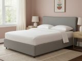 Letto Singolo Grigio Cenere Sfoderabile Contenitore, Dimensione Materasso 90x200 cm - Carbone