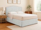 Letto Singolo Grigio Chiaro Sfoderabile Contenitore, Dimensione Materasso 90x190 cm - Orvieto