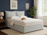 Letto Singolo Grigio Chiaro Sfoderabile Contenitore, Dimensione Materasso 90x190 cm - Rosora