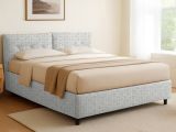 Letto Singolo Grigio Chiaro Sfoderabile Contenitore, Dimensione Materasso 90x190 cm - Stazzano