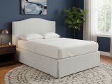 Letto Singolo Grigio Chiaro Sfoderabile Contenitore, Dimensione Materasso 90x200 cm - Copparo