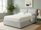 Letto Singolo Grigio Chiaro Sfoderabile Contenitore, Dimensione Materasso 90x200 cm - Lapedona