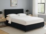 Letto Singolo Grigio Scuro Sfoderabile Contenitore, Dimensione Materasso 90x190 cm - Quisquina
