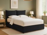 Letto Singolo Grigio Scuro Sfoderabile Contenitore, Dimensione Materasso 90x190 cm - Rosora