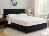 Letto Singolo Grigio Scuro Sfoderabile Contenitore, Dimensione Materasso 90x200 cm - Carbone