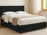 Letto Singolo Grigio Scuro Sfoderabile Contenitore, Dimensione Materasso 90x200 cm - Cerzeto