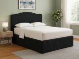 Letto Singolo Grigio Scuro Sfoderabile Contenitore, Dimensione Materasso 90x200 cm - Copparo
