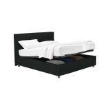 Letto Singolo Grigio Scuro Sfoderabile Contenitore, Dimensione Materasso 90x200 cm - Iudica
