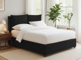 Letto Singolo Grigio Scuro Sfoderabile Contenitore, Dimensione Materasso 90x200 cm - Oncino