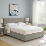 Letto Singolo Grigio Sfoderabile Contenitore, Dimensione Materasso 90x190 cm - Quisquina