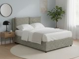Letto Singolo Grigio Sfoderabile Contenitore, Dimensione Materasso 90x190 cm - Ripi