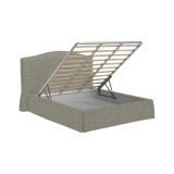 Letto Singolo Grigio Sfoderabile Contenitore, Dimensione Materasso 90x200 cm - Copparo