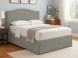 Letto Singolo Grigio Sfoderabile Contenitore, Dimensione Materasso 90x200 cm - Copparo