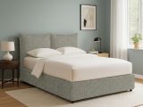 Letto Singolo Grigio Sfoderabile Contenitore, Dimensione Materasso 90x200 cm - Lapedona