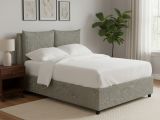 Letto Singolo Grigio Sfoderabile Contenitore, Dimensione Materasso 90x200 cm - Oncino