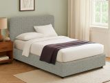 Letto Singolo Grigio Sfoderabile Contenitore, Dimensione Materasso 90x200 cm - Serrone