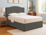 Letto Singolo Grigio Tortora Sfoderabile Contenitore, Dimensione Materasso 90x190 cm - Orvieto