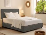 Letto Singolo Grigio Tortora Sfoderabile Contenitore, Dimensione Materasso 90x190 cm - Sinio