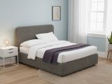 Letto Singolo Grigio Tortora Sfoderabile Contenitore, Dimensione Materasso 90x190 cm - Supino