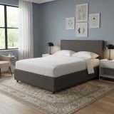 Letto Singolo Grigio Tortora Sfoderabile Contenitore, Dimensione Materasso 90x200 cm - Carbone