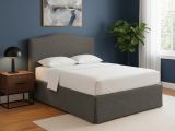 Letto Singolo Grigio Tortora Sfoderabile Contenitore, Dimensione Materasso 90x200 cm - Copparo