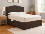 Letto Singolo Marrone Sfoderabile Contenitore, Dimensione Materasso 90x190 cm - Orvieto