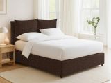 Letto Singolo Marrone Sfoderabile Contenitore, Dimensione Materasso 90x190 cm - Ripi