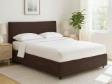 Letto Singolo Marrone Sfoderabile Contenitore, Dimensione Materasso 90x200 cm - Carbone