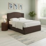 Letto Singolo Marrone Sfoderabile Contenitore, Dimensione Materasso 90x200 cm - Copparo