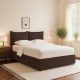 Letto Singolo Marrone Sfoderabile Contenitore, Dimensione Materasso 90x200 cm - Lapedona