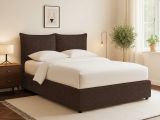 Letto Singolo Marrone Sfoderabile Contenitore, Dimensione Materasso 90x200 cm - Lapedona