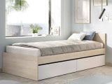 Letto singolo moderno bianco e rovere 194x95 - Arcade