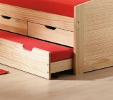 Letto singolo moderno rovere 205x98cm in legno massello - Herten