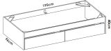 Letto singolo moderno rovere e bianco 194x95cm adatto per materasso 90x190 cm - Neki