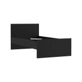 Letto singolo nero 96x196cm adatto per materasso 190x90 cm - Assar