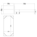 Letto singolo nero 96x196cm adatto per materasso 190x90 cm - Assar