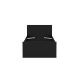 Letto singolo nero 96x196cm adatto per materasso 190x90 cm - Assar