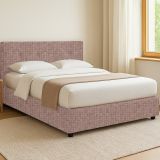 Letto Singolo Rosa Antico Sfoderabile Contenitore, Dimensione Materasso 90x190 cm - Fiumalbo