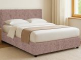Letto Singolo Rosa Antico Sfoderabile Contenitore, Dimensione Materasso 90x190 cm - Fiumalbo