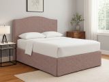 Letto Singolo Rosa Antico Sfoderabile Contenitore, Dimensione Materasso 90x190 cm - Orvieto