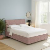 Letto Singolo Rosa Antico Sfoderabile Contenitore, Dimensione Materasso 90x190 cm - Quisquina