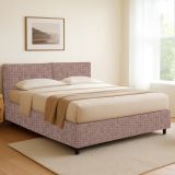 Letto Singolo Rosa Antico Sfoderabile Contenitore, Dimensione Materasso 90x190 cm - Stazzano